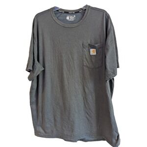 Carhartt Force Relaxed Fit Grey Short Sleeve T-Shirt 2XL Mens 104616‎ Pocket